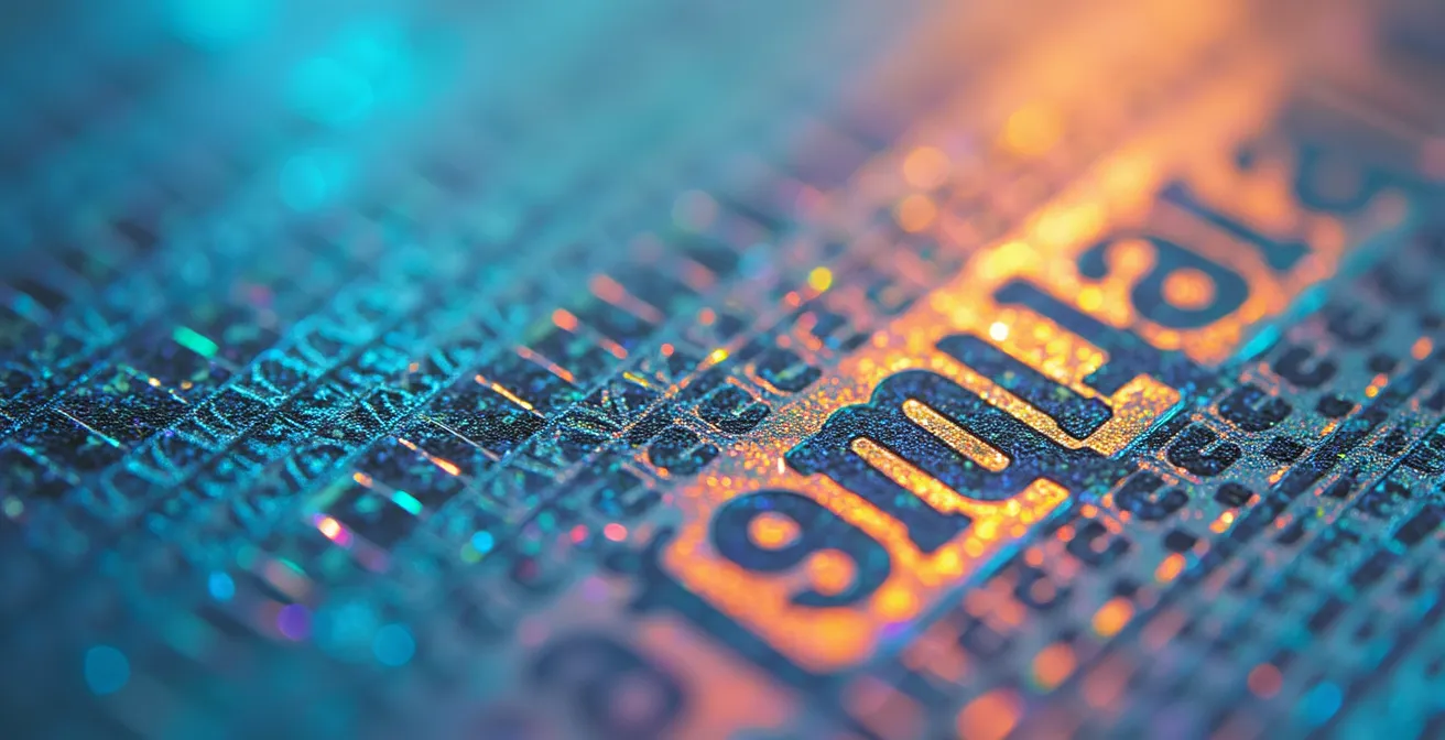 Gros plan sur les détails holographiques d'un certificat d'exportation de coco de mer